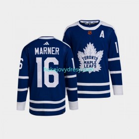 Pánské Hokejový Dres Toronto Maple Leafs Mitch Marner 16 Adidas 2022 Reverse Retro Modrý Authentic